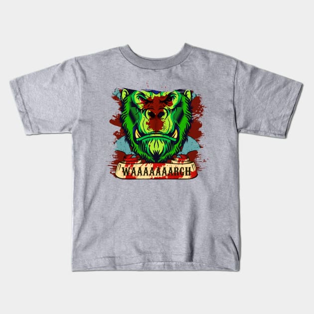 WAAAARGH! Kids T-Shirt by theanomalius_merch